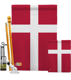 Denmark - Nationality Flags of the World Vertical Impressions Decorative Flags HG140067 Made In USA