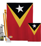 East Timor - Nationality Flags of the World Vertical Impressions Decorative Flags HG140072 Made In USA