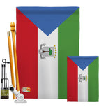 Equatorial Guinea - Nationality Flags of the World Vertical Impressions Decorative Flags HG140077 Made In USA