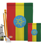 Ethiopia - Nationality Flags of the World Vertical Impressions Decorative Flags HG140080 Made In USA