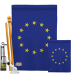 European - Nationality Flags of the World Vertical Impressions Decorative Flags HG140081 Made In USA