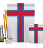 Faroe Islands - Nationality Flags of the World Vertical Impressions Decorative Flags HG140083 Made In USA