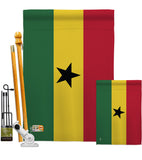 Ghana - Nationality Flags of the World Vertical Impressions Decorative Flags HG140092 Made In USA