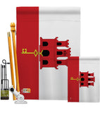 Gibraltar - Nationality Flags of the World Vertical Impressions Decorative Flags HG140093 Made In USA