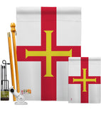 Guernsey - Nationality Flags of the World Vertical Impressions Decorative Flags HG140099 Made In USA