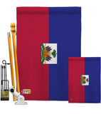 Haiti - Nationality Flags of the World Vertical Impressions Decorative Flags HG140103 Made In USA