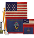 US Guam - Nationality Flags of the World Vertical Impressions Decorative Flags HG140266 Made In USA