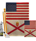 Jersey US Friendship - Nationality Flags of the World Vertical Impressions Decorative Flags HG140419 Made In USA