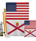 Jersey US Friendship - Nationality Flags of the World Vertical Impressions Decorative Flags HG140419 Made In USA