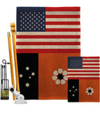 Northern Territories US Friendship - Nationality Flags of the World Vertical Impressions Decorative Flags HG140473 Made In USA