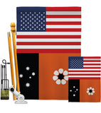 Northern Territories US Friendship - Nationality Flags of the World Vertical Impressions Decorative Flags HG140473 Made In USA