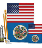 Organization Of American States US Friendship - Nationality Flags of the World Vertical Impressions Decorative Flags HG140475 Made In USA