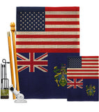 Pitcairn Islands US Friendship - Nationality Flags of the World Vertical Impressions Decorative Flags HG140485 Made In USA