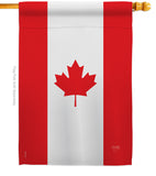 Canada - Nationality Flags of the World Vertical Impressions Decorative Flags HG108008 Made In USA