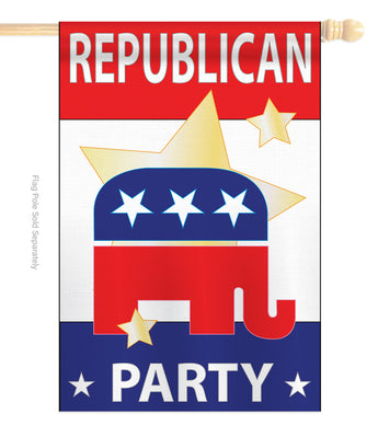 Republican Party - Nationality Flags of the World Vertical Applique Decorative Flags HG108025