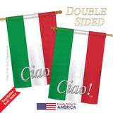 Italian - Nationality Flags of the World Vertical Impressions Decorative Flags HG108027 Printed In USA