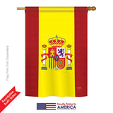 Spain - Nationality Flags of the World Vertical Impressions Decorative Flags HG108075 Printed In USA