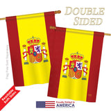 Spain - Nationality Flags of the World Vertical Impressions Decorative Flags HG108075 Printed In USA