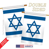 Israel - Nationality Flags of the World Vertical Impressions Decorative Flags HG108080 Printed In USA