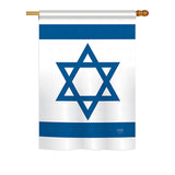 Israel - Nationality Flags of the World Vertical Impressions Decorative Flags HG108080 Printed In USA