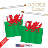 Wales - Nationality Flags of the World Vertical Impressions Decorative Flags HG108084 Printed In USA