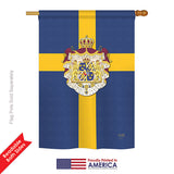 Sweden - Nationality Flags of the World Vertical Impressions Decorative Flags HG108091 Printed In USA