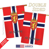 Norway - Nationality Flags of the World Vertical Impressions Decorative Flags HG108092 Printed In USA