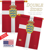 Denmark - Nationality Flags of the World Vertical Impressions Decorative Flags HG108093 Made In USA