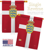 Denmark - Nationality Flags of the World Vertical Impressions Decorative Flags HG108093 Made In USA