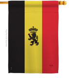 Belgium - Nationality Flags of the World Vertical Impressions Decorative Flags HG108098 Made In USA