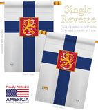 Finland - Nationality Flags of the World Vertical Impressions Decorative Flags HG108103 Made In USA