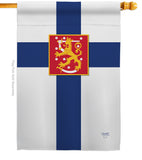 Finland - Nationality Flags of the World Vertical Impressions Decorative Flags HG108103 Made In USA