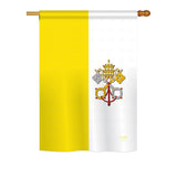 Vatican City - Nationality Flags of the World Vertical Impressions Decorative Flags HG108106 Printed In USA