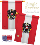 Austria - Nationality Flags of the World Vertical Impressions Decorative Flags HG108119 Made In USA