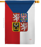 Czech - Nationality Flags of the World Vertical Impressions Decorative Flags HG108120 Made In USA