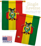 Bolivia - Nationality Flags of the World Vertical Impressions Decorative Flags HG108155 Made In USA