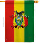 Bolivia - Nationality Flags of the World Vertical Impressions Decorative Flags HG108155 Made In USA