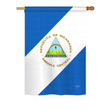 Nicaragua - Nationality Flags of the World Vertical Impressions Decorative Flags HG108160 Printed In USA