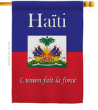 Haiti - Nationality Flags of the World Vertical Impressions Decorative Flags HG108167 Made In USA