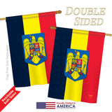 Romania - Nationality Flags of the World Vertical Impressions Decorative Flags HG108191 Printed In USA