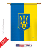 Ukraine - Nationality Flags of the World Vertical Impressions Decorative Flags HG108192 Printed In USA