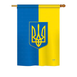 Ukraine - Nationality Flags of the World Vertical Impressions Decorative Flags HG108192 Printed In USA