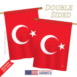 Turkey - Nationality Flags of the World Vertical Impressions Decorative Flags HG108194 Printed In USA