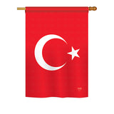 Turkey - Nationality Flags of the World Vertical Impressions Decorative Flags HG108194 Printed In USA