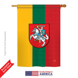 Lithuania - Nationality Flags of the World Vertical Impressions Decorative Flags HG108198 Printed In USA