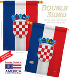 Croatia - Nationality Flags of the World Vertical Impressions Decorative Flags HG108210 Made In USA