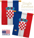 Croatia - Nationality Flags of the World Vertical Impressions Decorative Flags HG108210 Made In USA