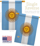 Argentina - Nationality Flags of the World Vertical Impressions Decorative Flags HG108214 Made In USA