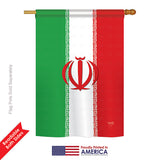 Iran - Nationality Flags of the World Vertical Impressions Decorative Flags HG108215 Printed In USA