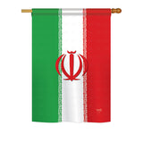 Iran - Nationality Flags of the World Vertical Impressions Decorative Flags HG108215 Printed In USA